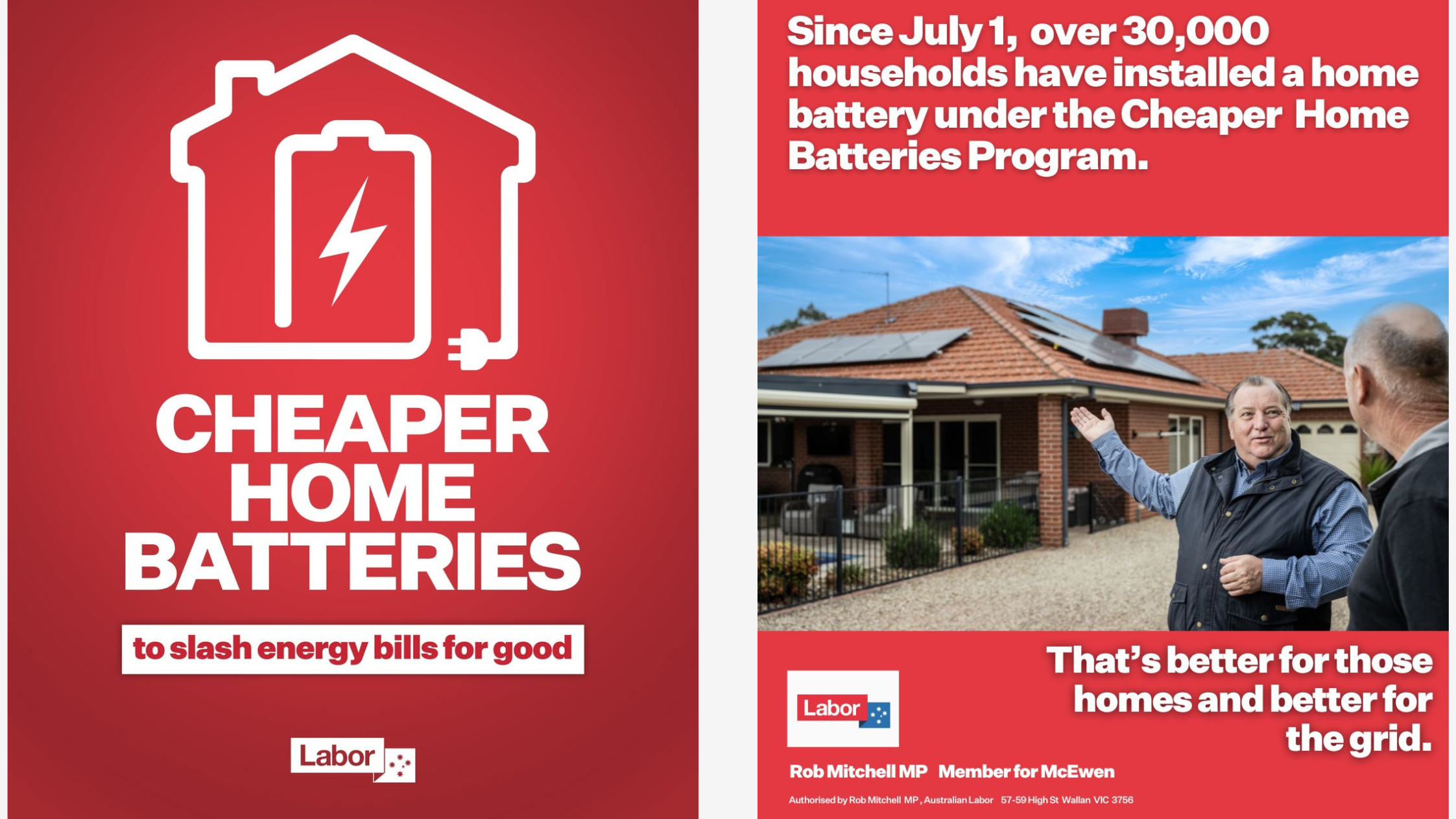 cheaper home batteries rebate. solar batteries installed since July 1st 2025